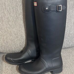Hunter Black Tall Rain Boots